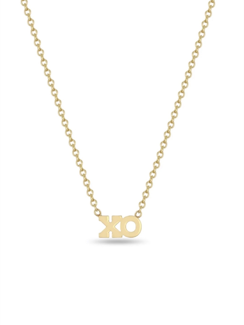 Zoe Chicco Gold XO Pendant Necklace